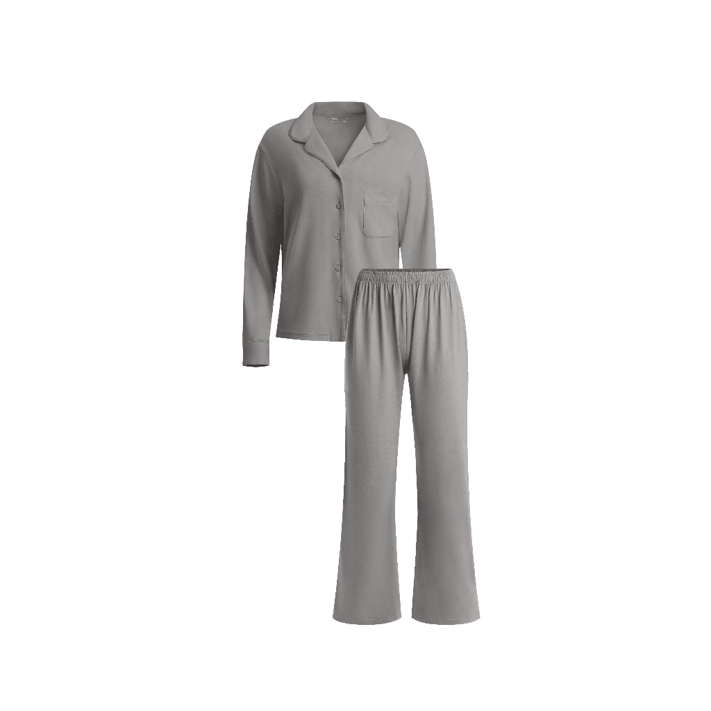 Long Sleeve Button Down Pajamas Set