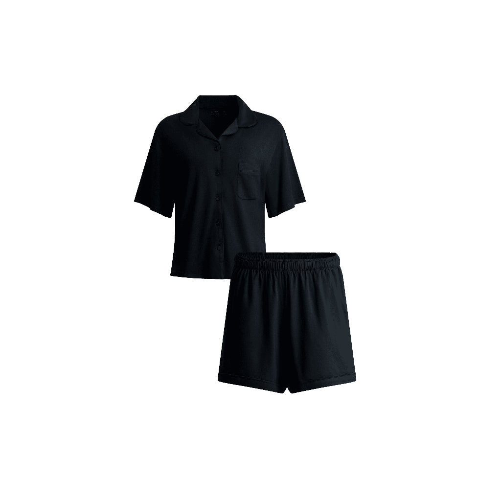 Short Sleeve Button Down Pajamas Set