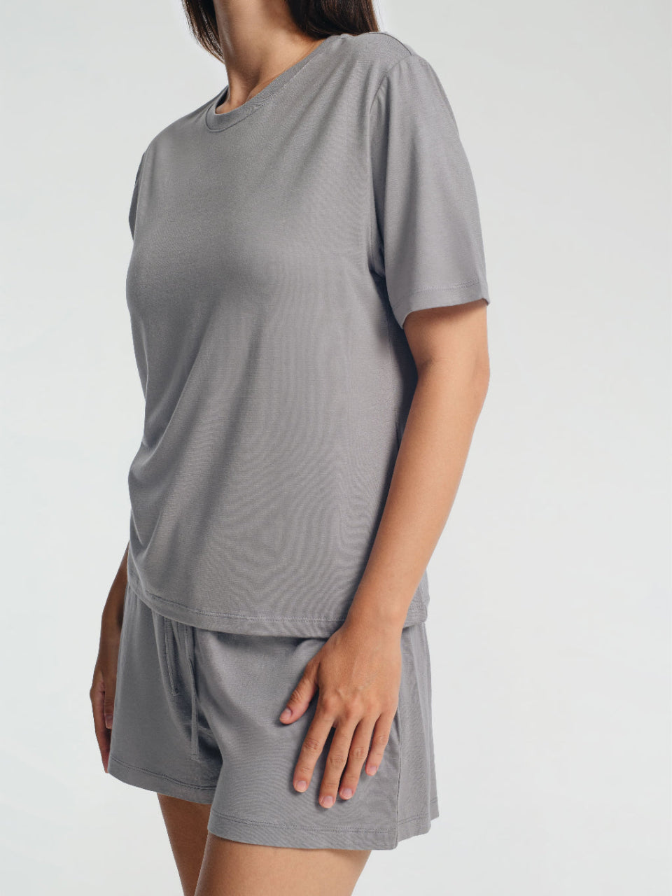 Crewneck Short Sleeve T-Shirt Pajamas Set