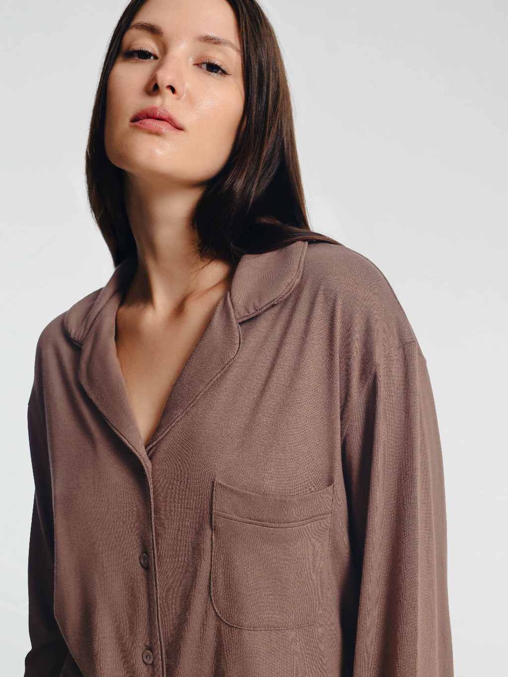Long Sleeve Button Down Pajamas Set
