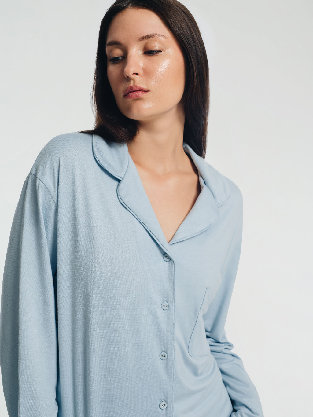 Long Sleeve Button Down Pajamas Set