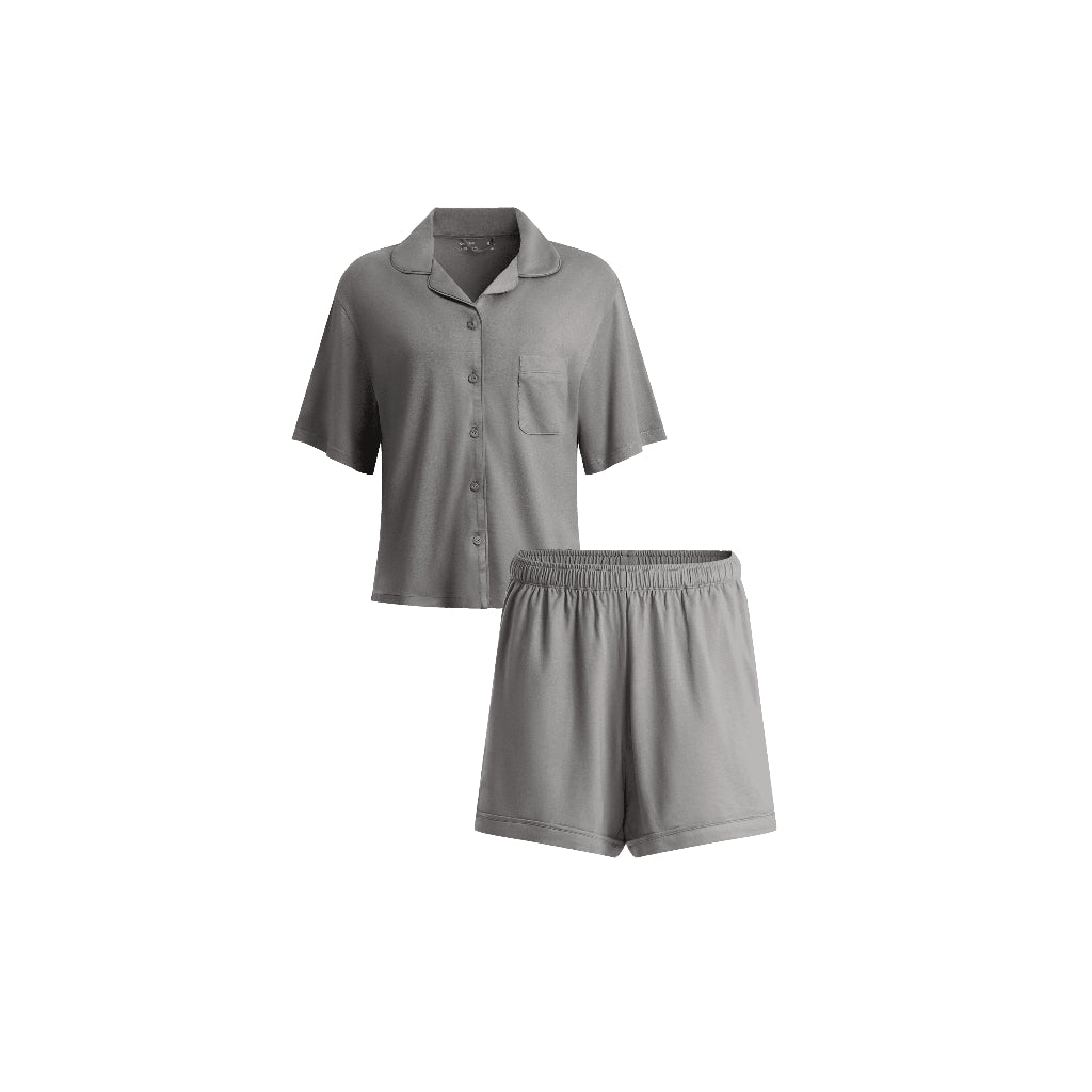 Short Sleeve Button Down Pajamas Set