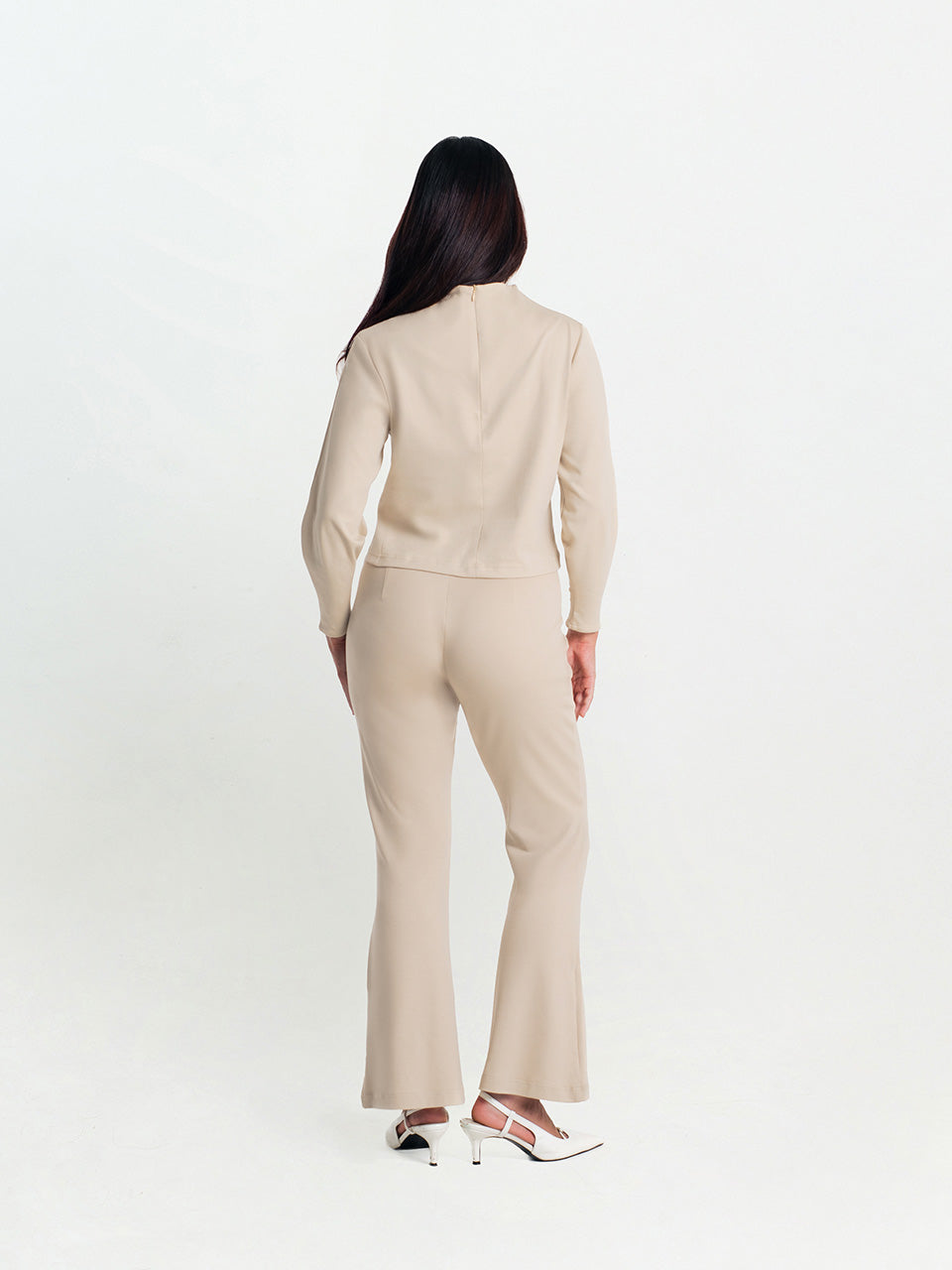 Chloe Cotton Mock Neck Reversible Sweatshirt