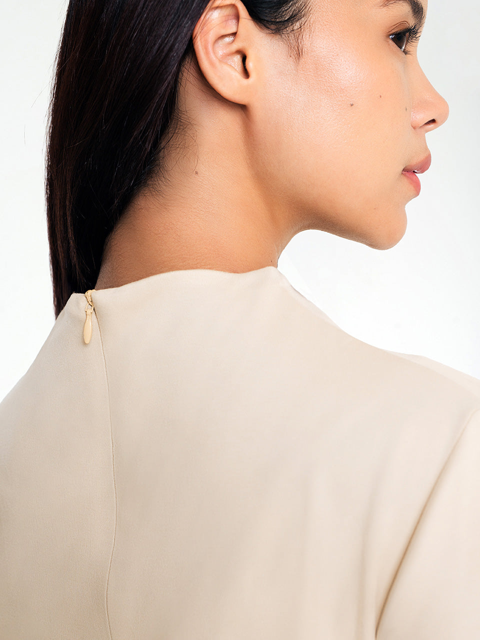 Chloe Cotton Mock Neck Reversible Sweatshirt