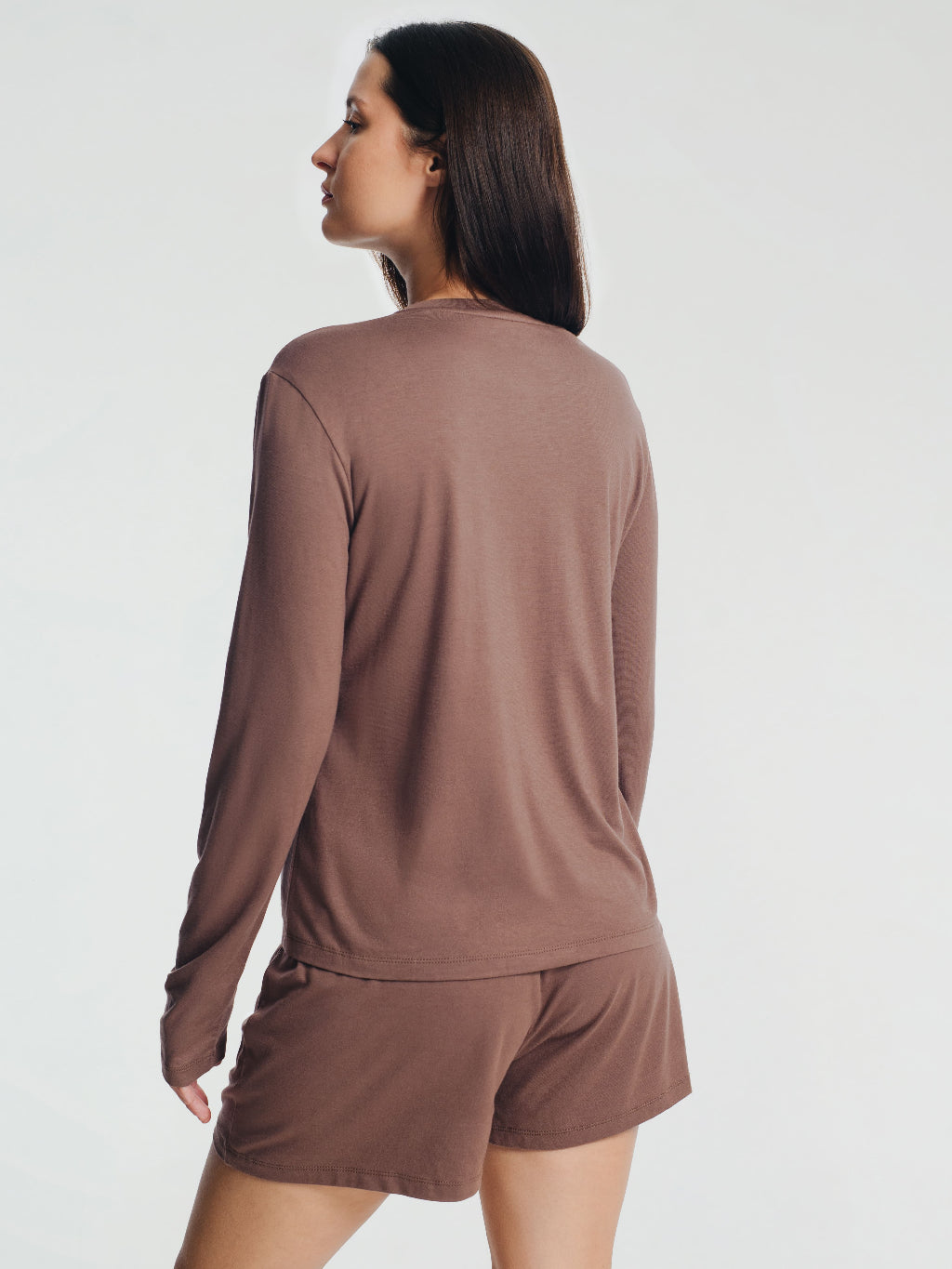 Long Sleeve Crewneck T-Shirt Pajamas Set