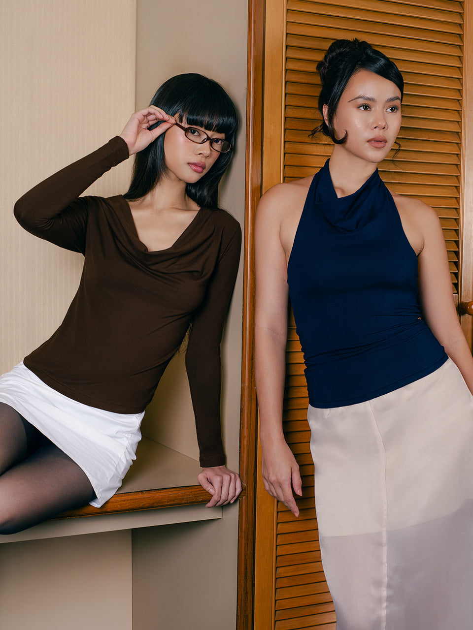 Drea Drape Long Sleeve Top