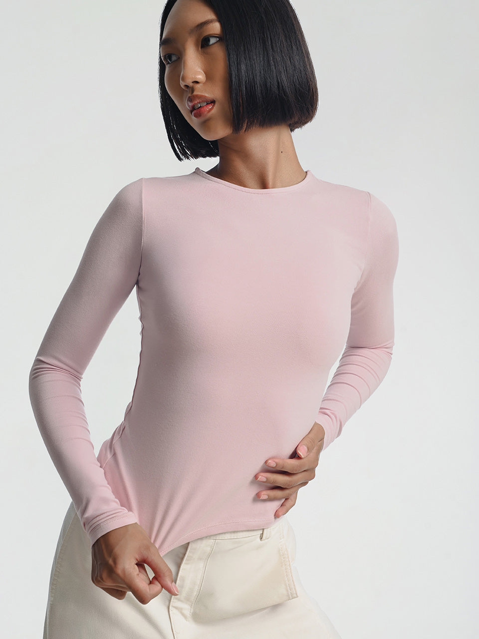 Moira Long Sleeve Fitted T-Shirt
