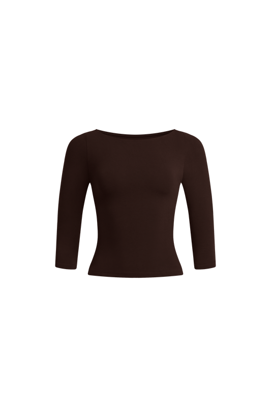 Amanda Quartersleeve Boatneck Top