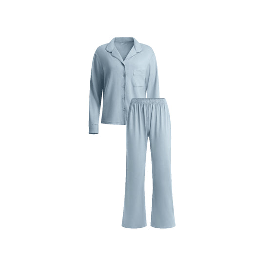 Long Sleeve Button Down Pajamas Set