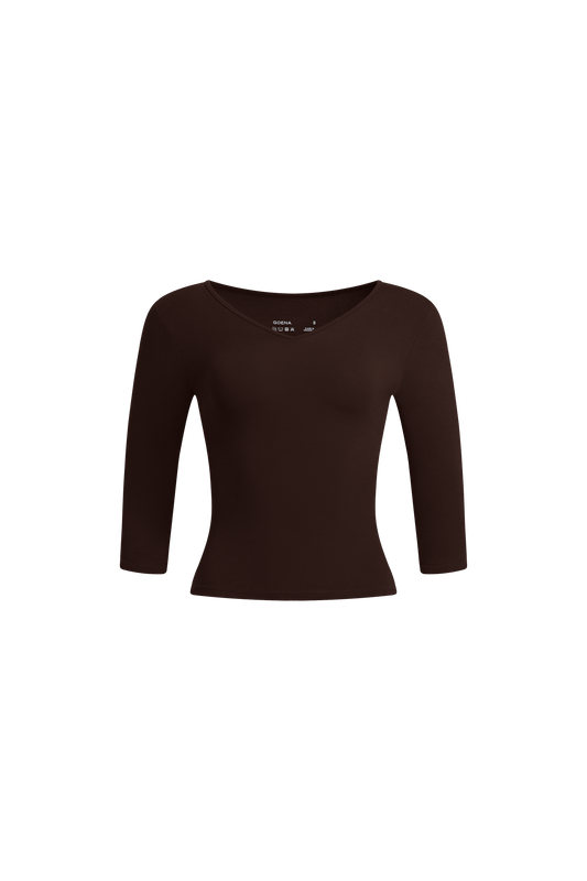 Camille Quartersleeve V-Neck Top