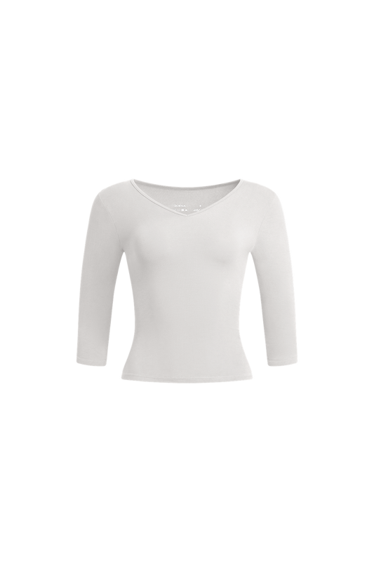 Camille Quartersleeve V-Neck Top