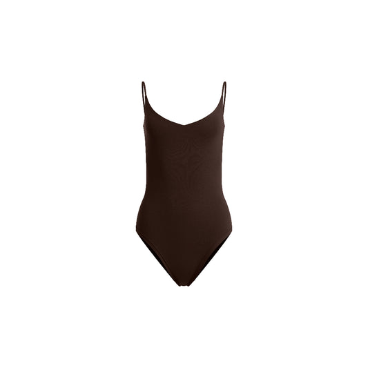 GOENA Sienna V Neck Strappy Tank Bodysuit