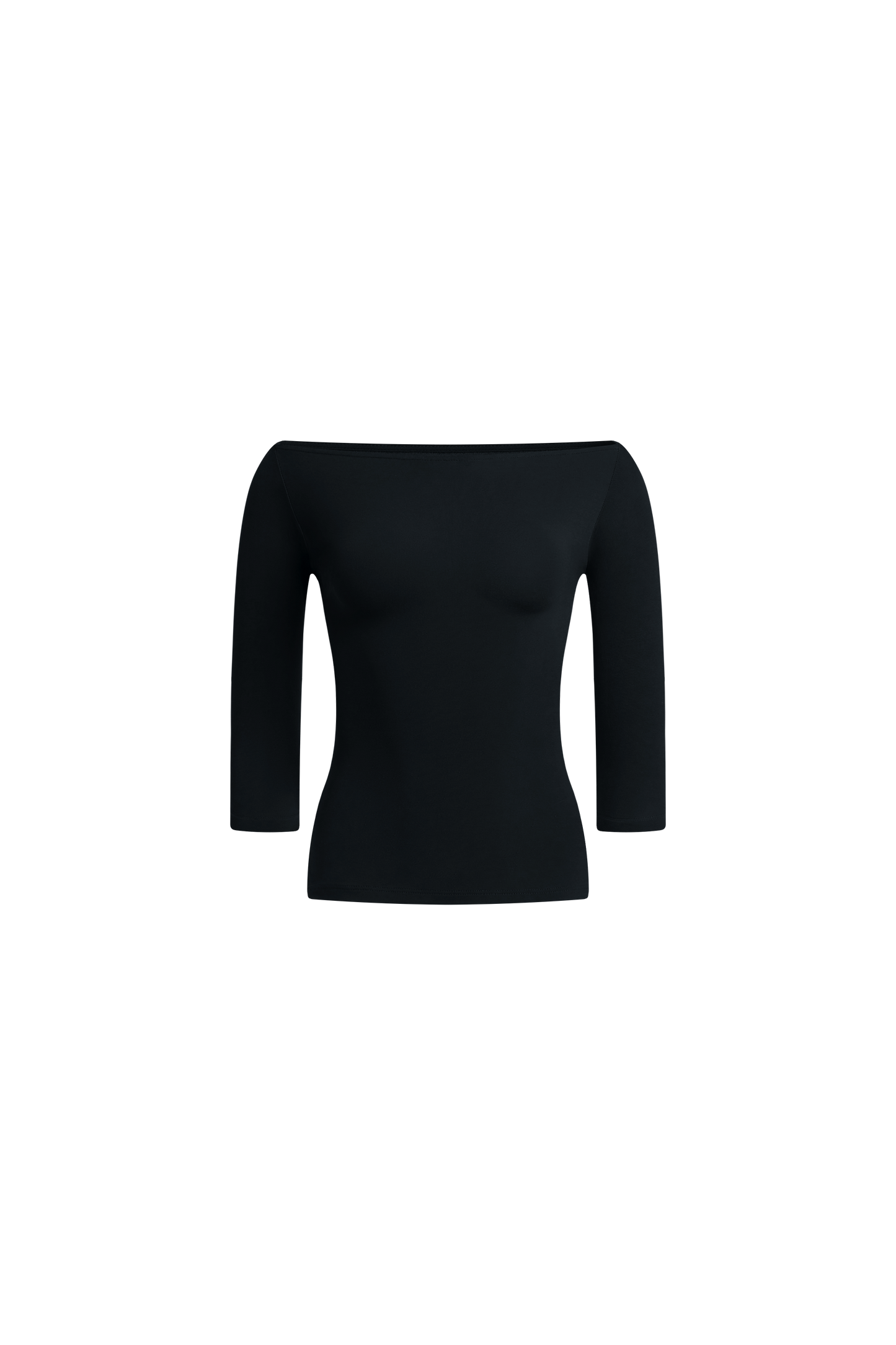 Melissa Quarter Sleeve Side Slit Boatneck Top