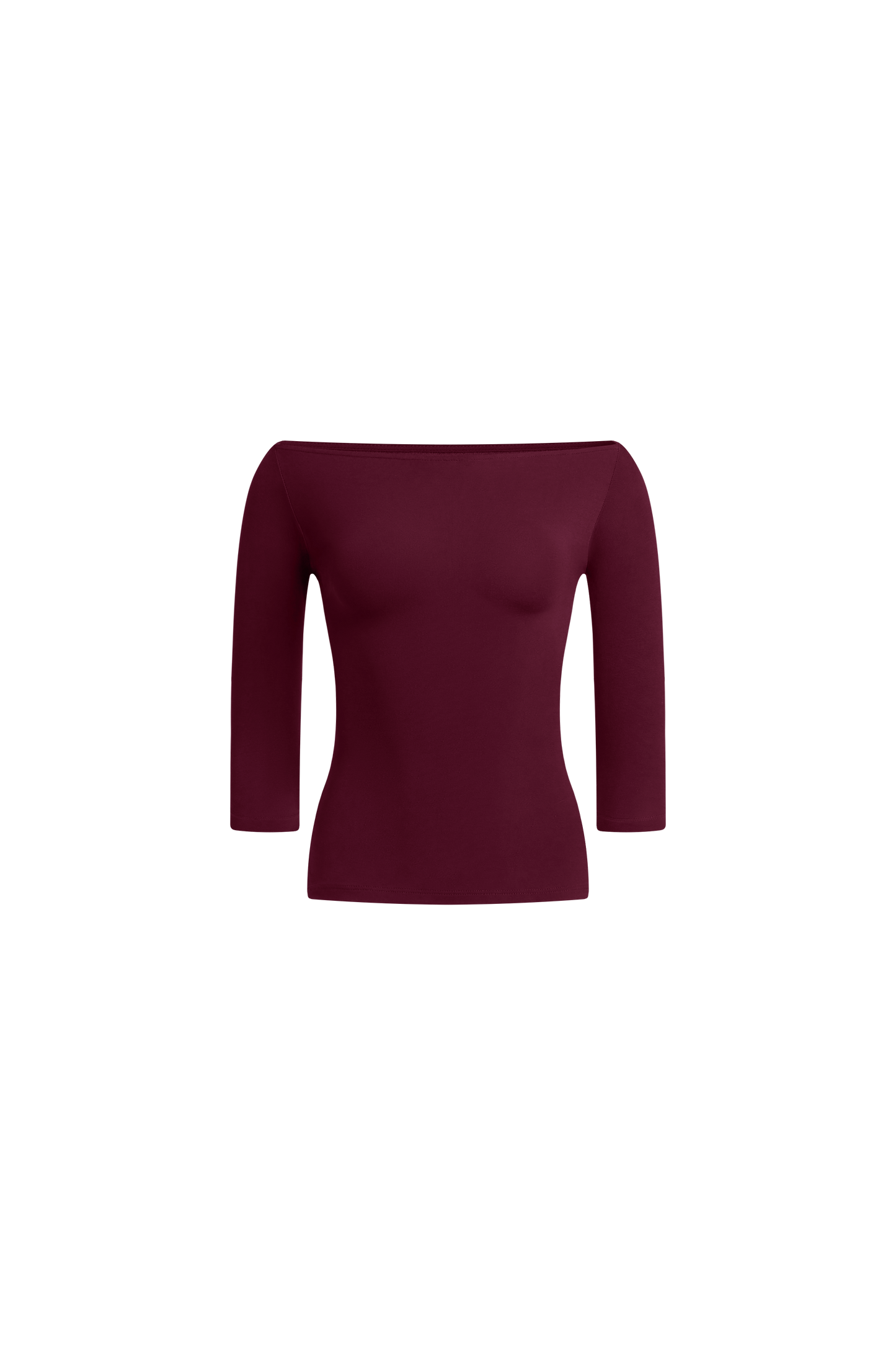 Melissa Quarter Sleeve Side Slit Boatneck Top