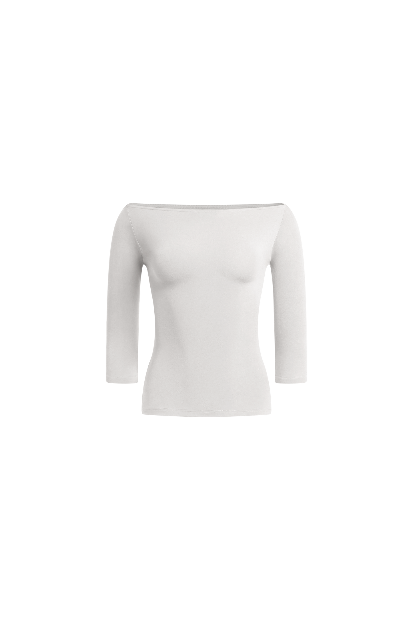 Melissa Quarter Sleeve Side Slit Boatneck Top