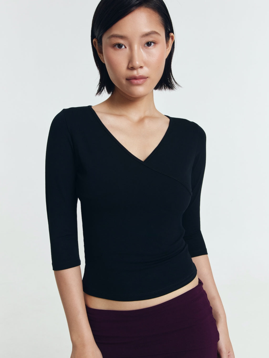 Paige Quarter Sleeve Wrap Top