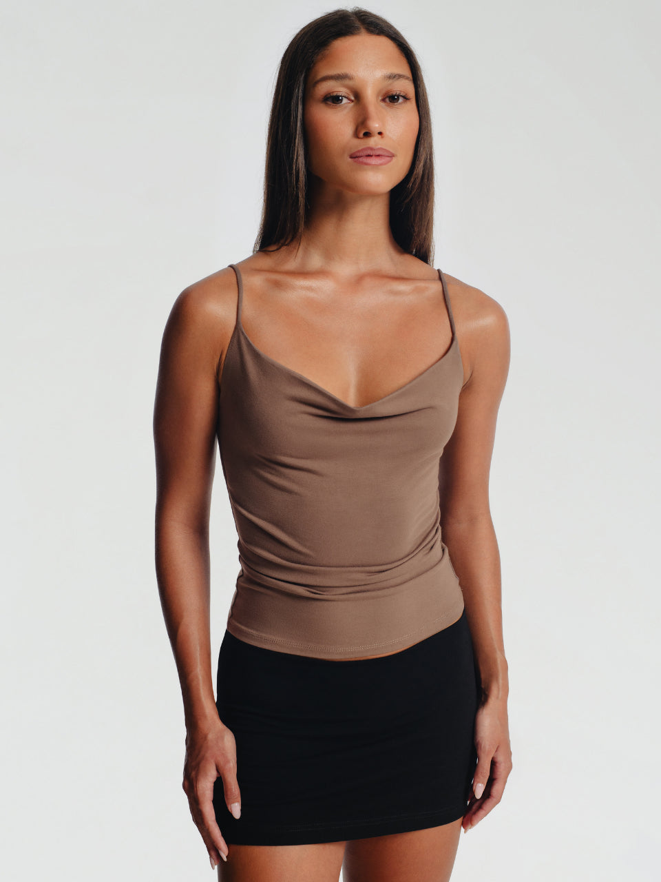 GOENA Simone Cowl Neck Strappy Tanktop