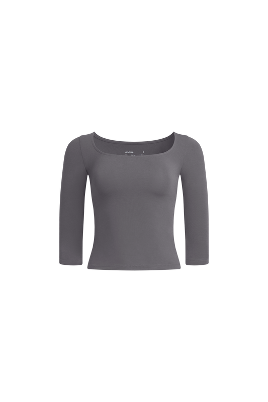 Laura Quartersleeve Scoop Neck Top