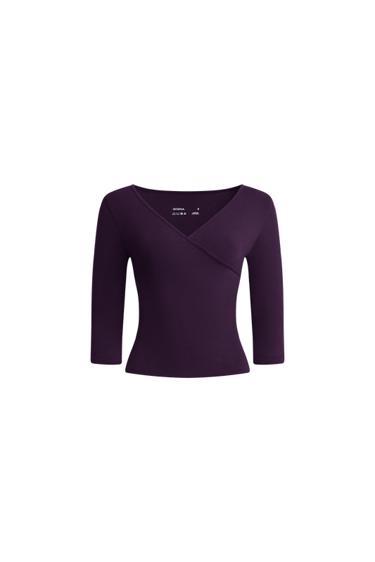 Paige Quarter Sleeve Wrap Top