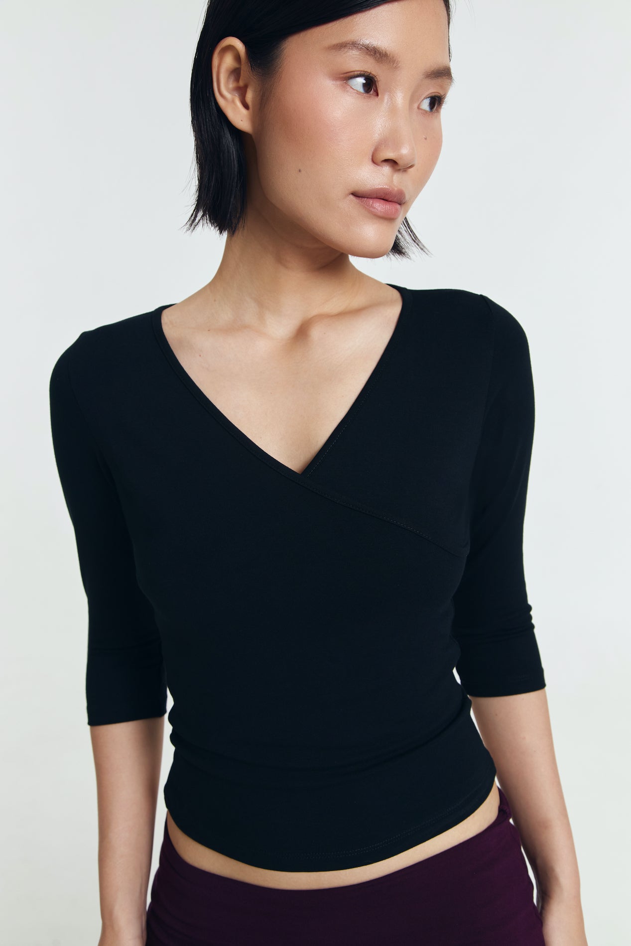Paige Quarter Sleeve Wrap Top