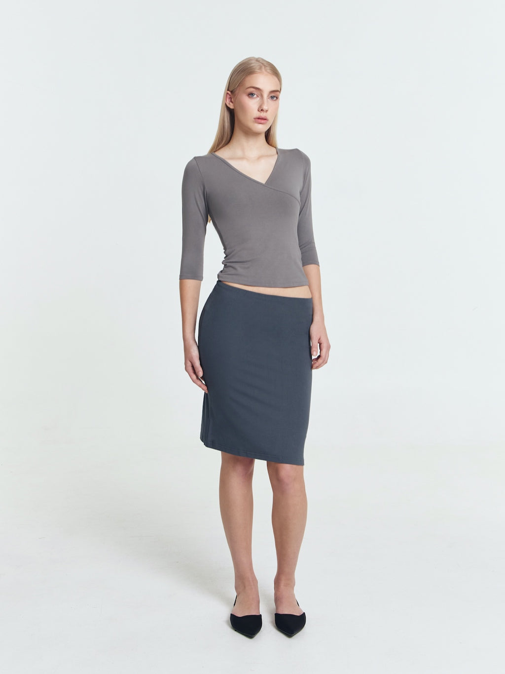 Paige Quarter Sleeve Wrap Top