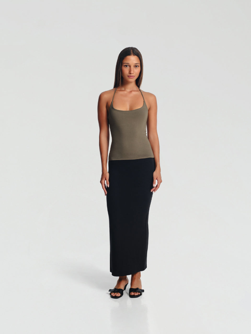 GOENA Stella Round Neck Halter Strappy Tanktop