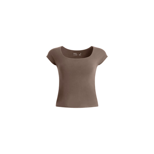 Bianca Scoop Neck Cap Sleeve T-Shirt