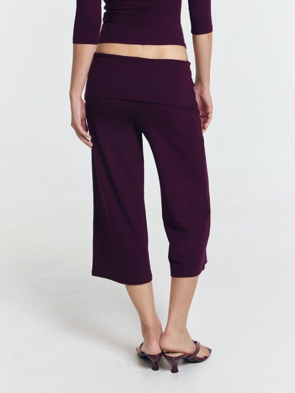 Farah Folded Waistband Straight Leg Culottes