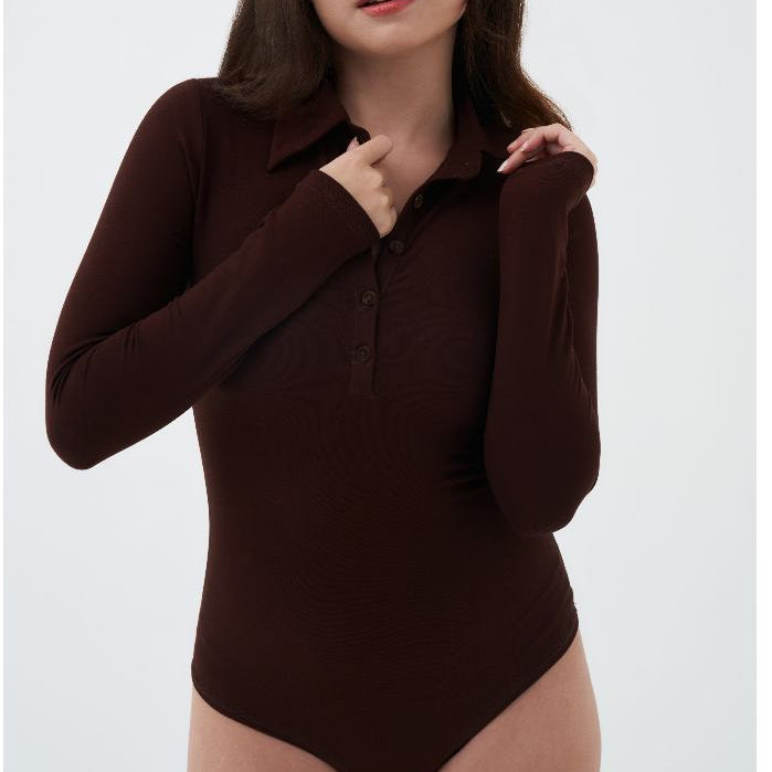 Agatha Polo Long Sleeve Shirt Bodysuit