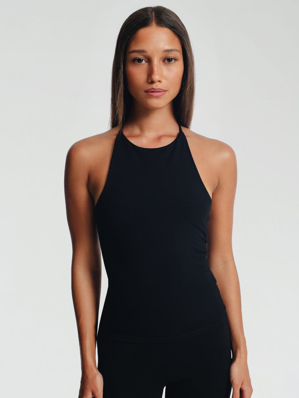 GOENA Serena High Neck Halter Strappy Tank Top