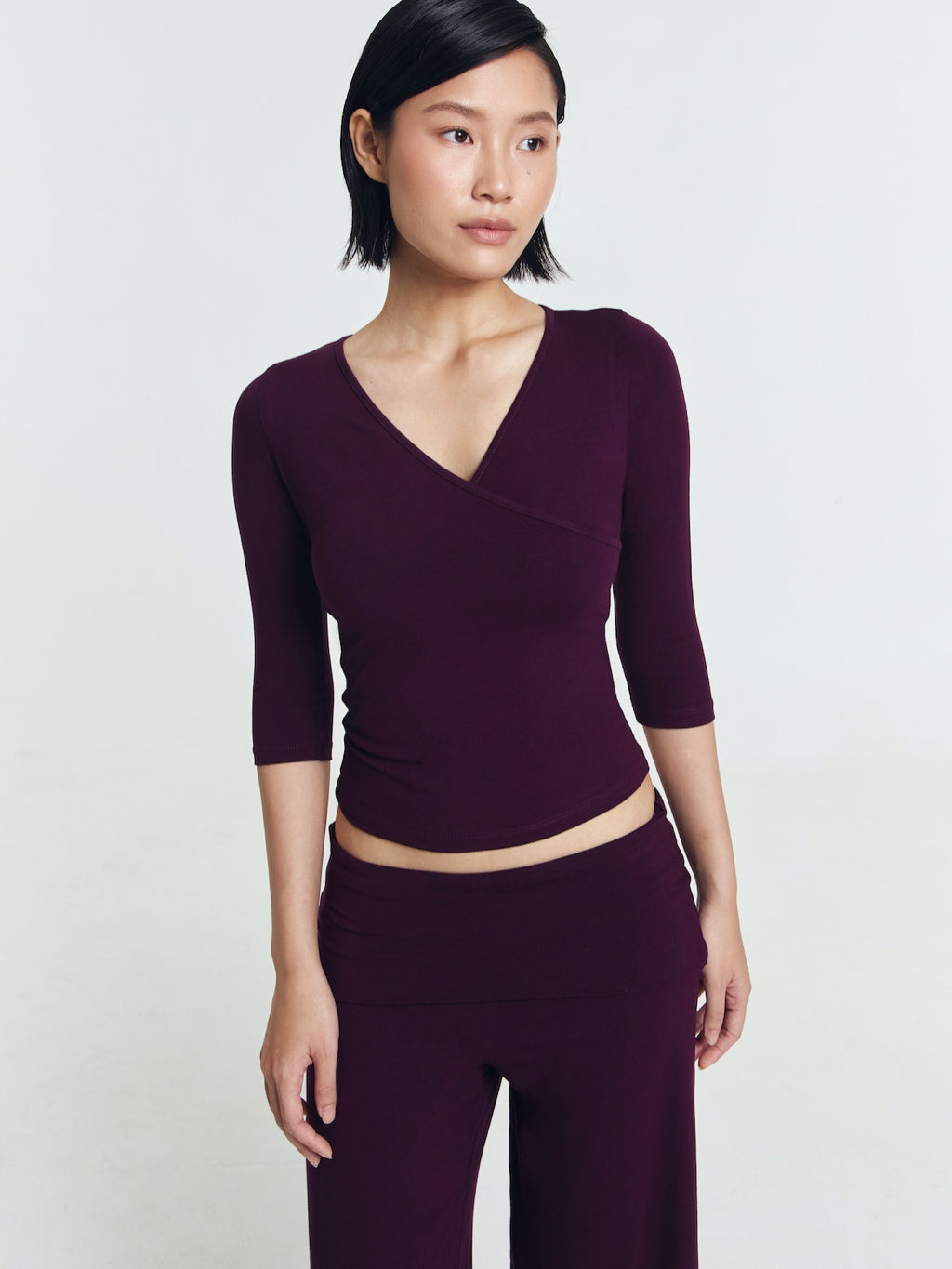 Paige Quarter Sleeve Wrap Top