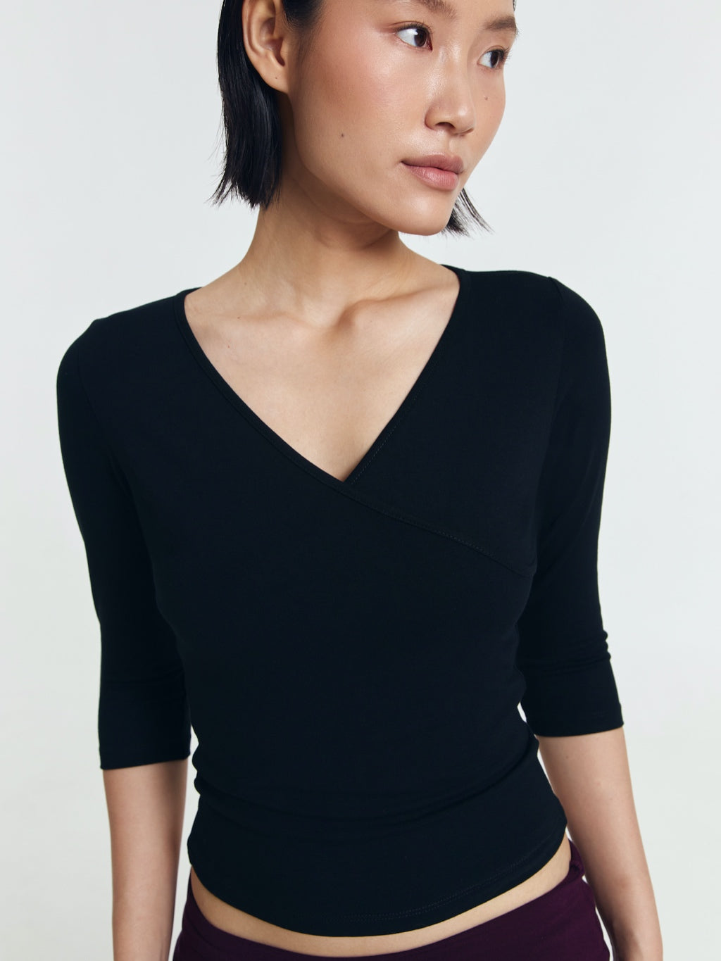 Paige Quarter Sleeve Wrap Top