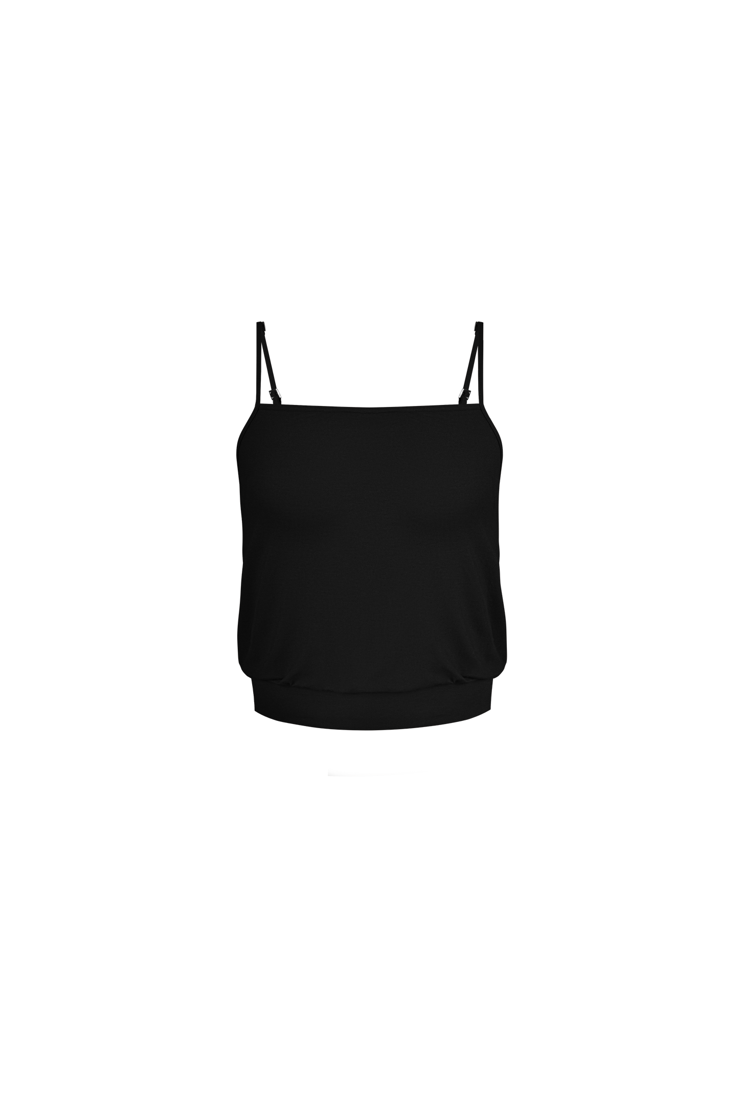 Diedre Drape Square-neck Spaghetti Tank