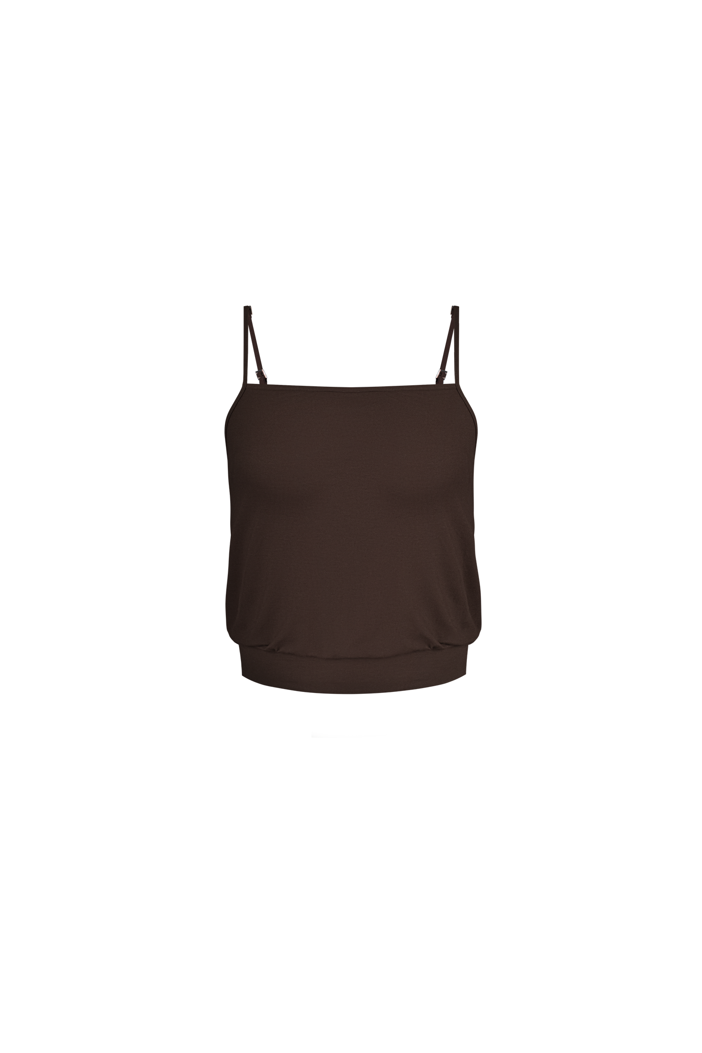 Diedre Drape Square-neck Spaghetti Tank