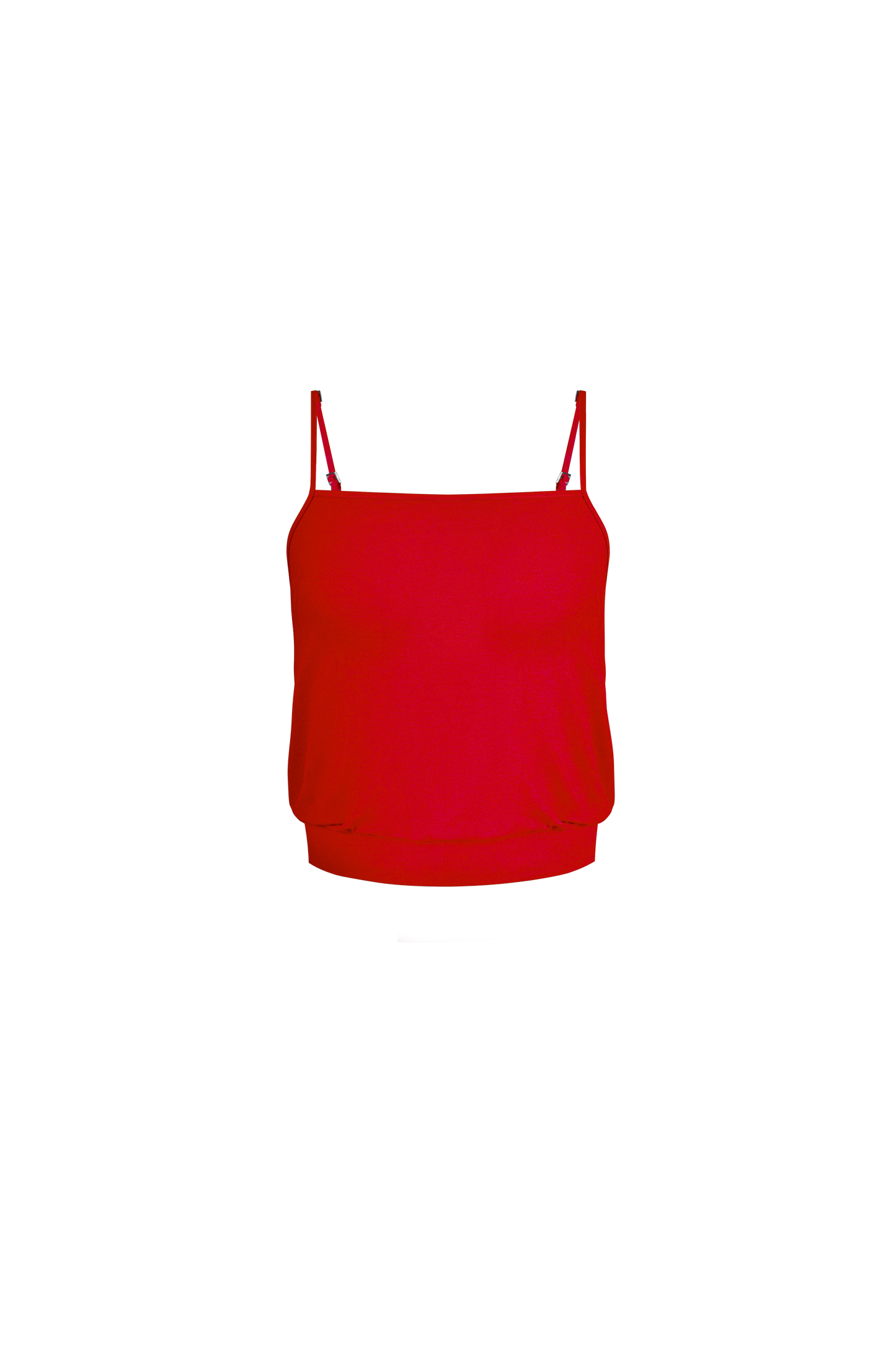 Diedre Drape Square-neck Spaghetti Tank