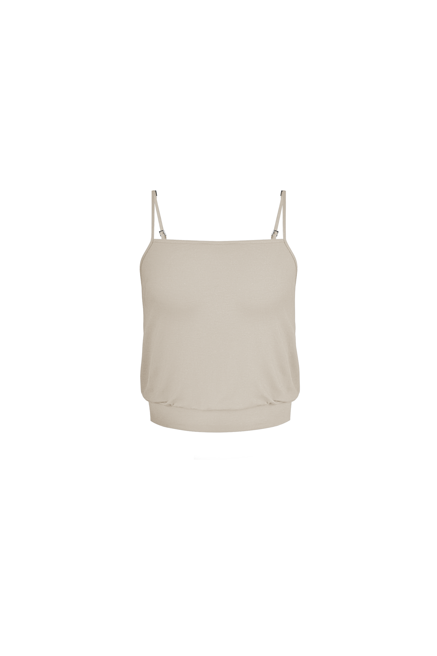 Diedre Drape Square-neck Spaghetti Tank