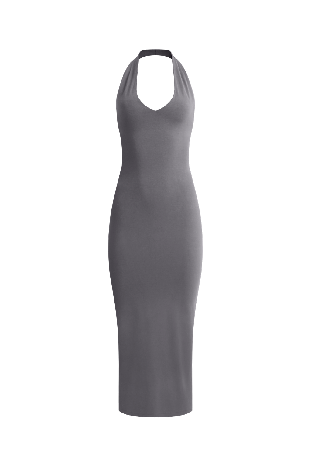 Heather Deep V Halter Neck Dress