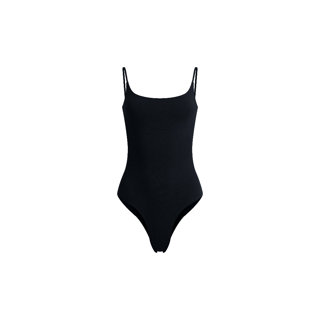 Samantha Round Neck Strappy Tank Top Bodysuit
