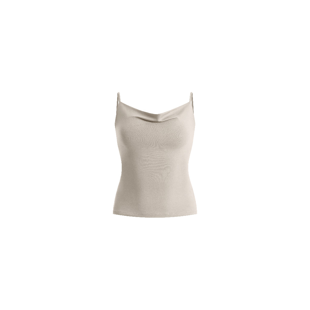 Simone Cowl Neck Strappy Tank Top