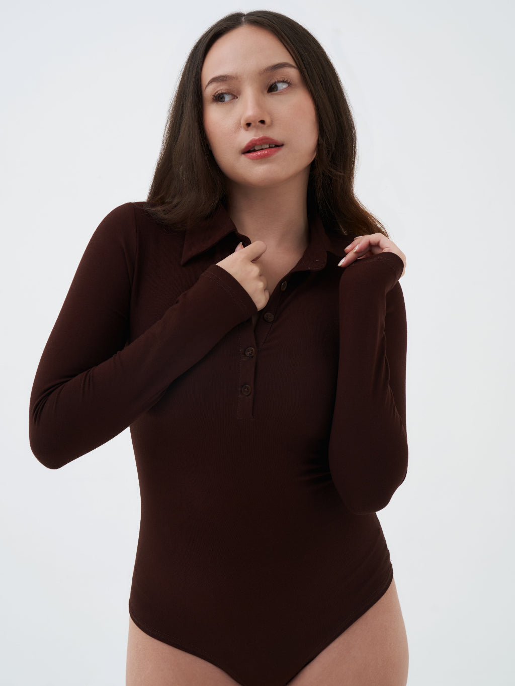 Agatha Polo Long Sleeve Shirt Bodysuit