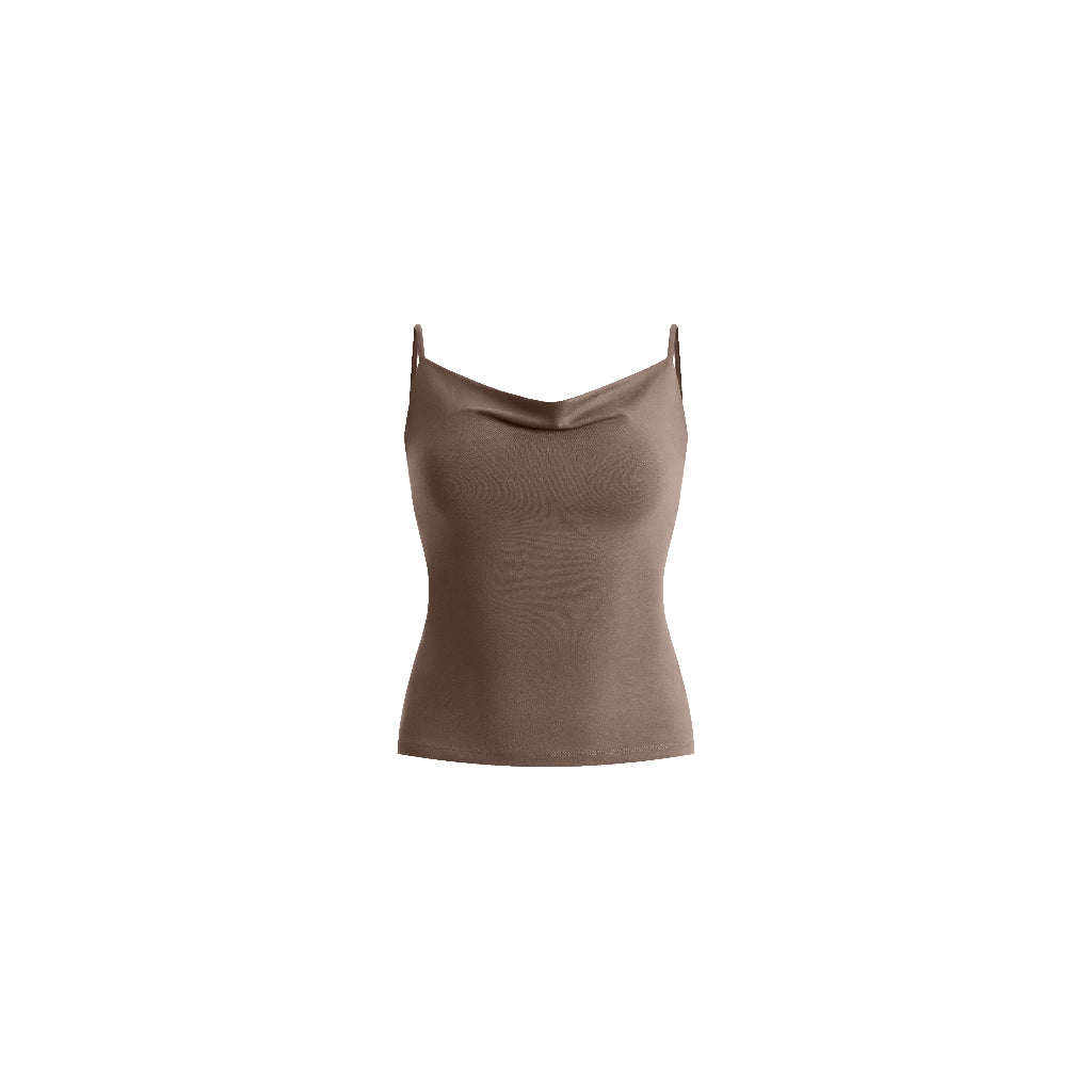 Simone Cowl Neck Strappy Tank Top