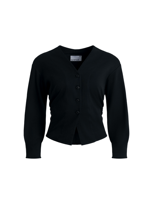 Cecile Cotton Fitted Cardigan