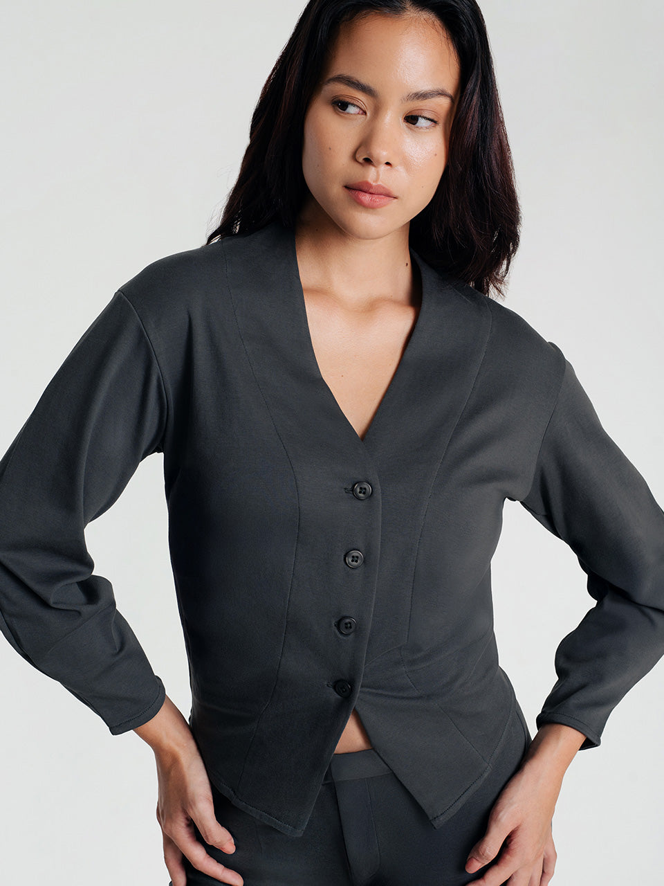 Cecile Cotton Fitted Cardigan