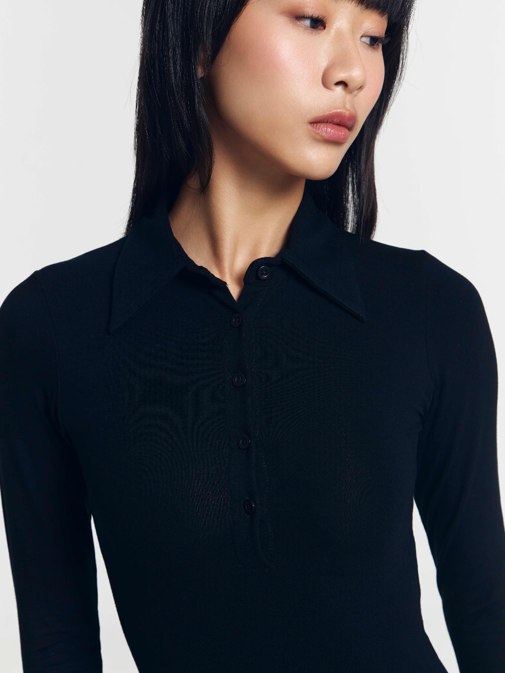 Agatha Polo Long Sleeve Shirt Bodysuit