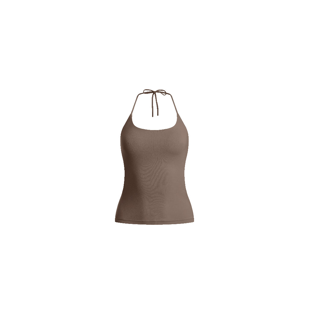 GOENA Stella Round Neck Halter Strappy Tanktop
