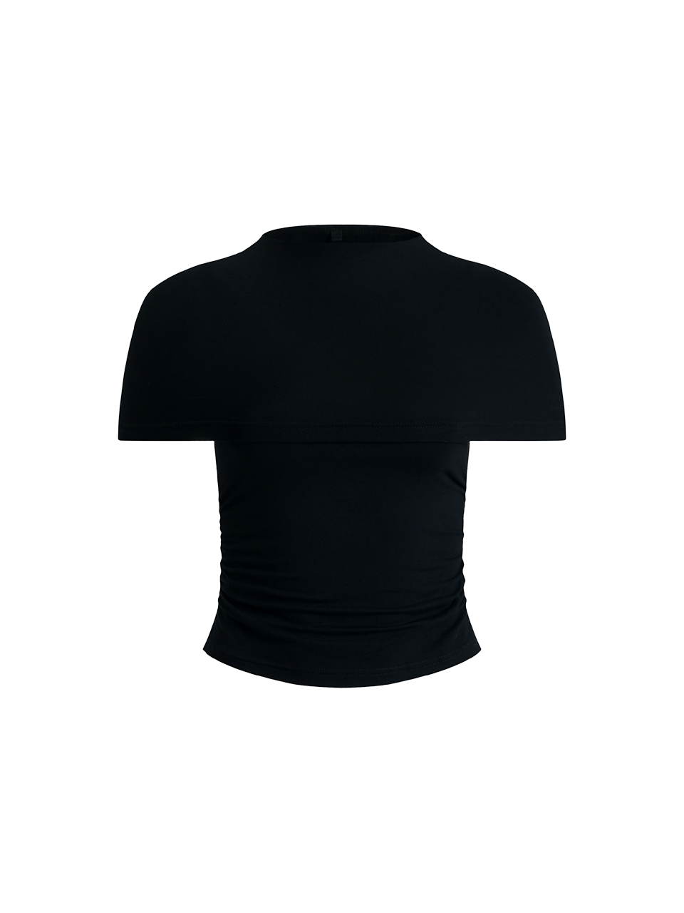Daisy Short Sleeve Ruched Cape Top