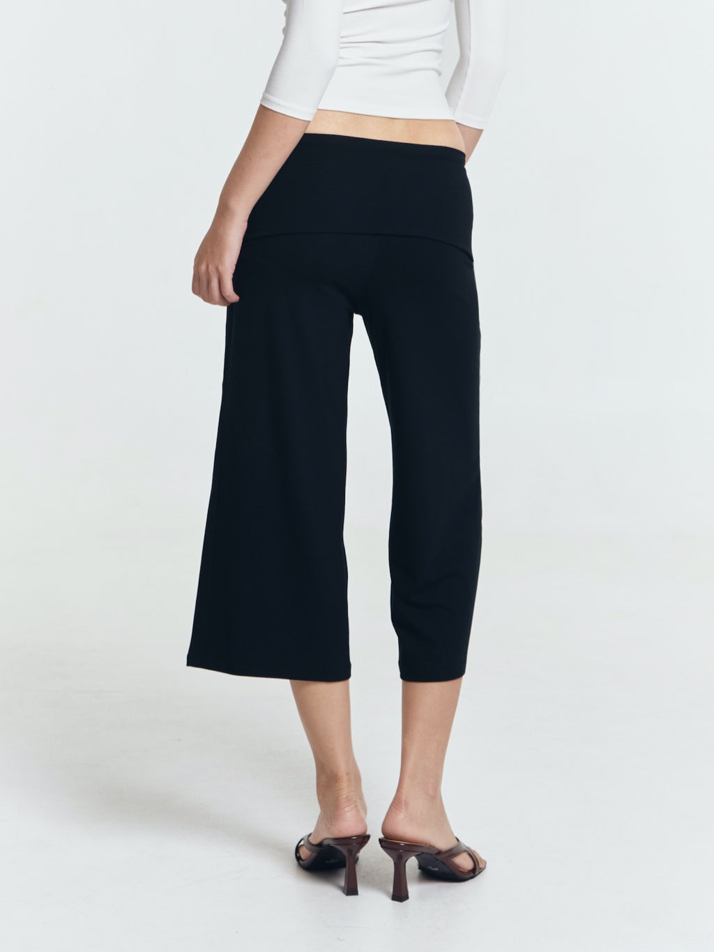 Farah Folded Waistband Straight Leg Culottes