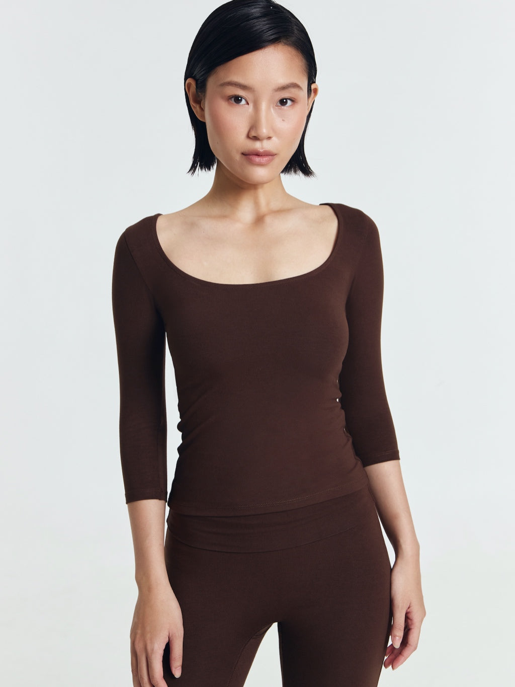 GOENA Laura Quartersleeve Scoop Neck Top