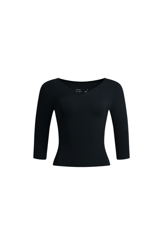 Camille Quartersleeve V-Neck Top