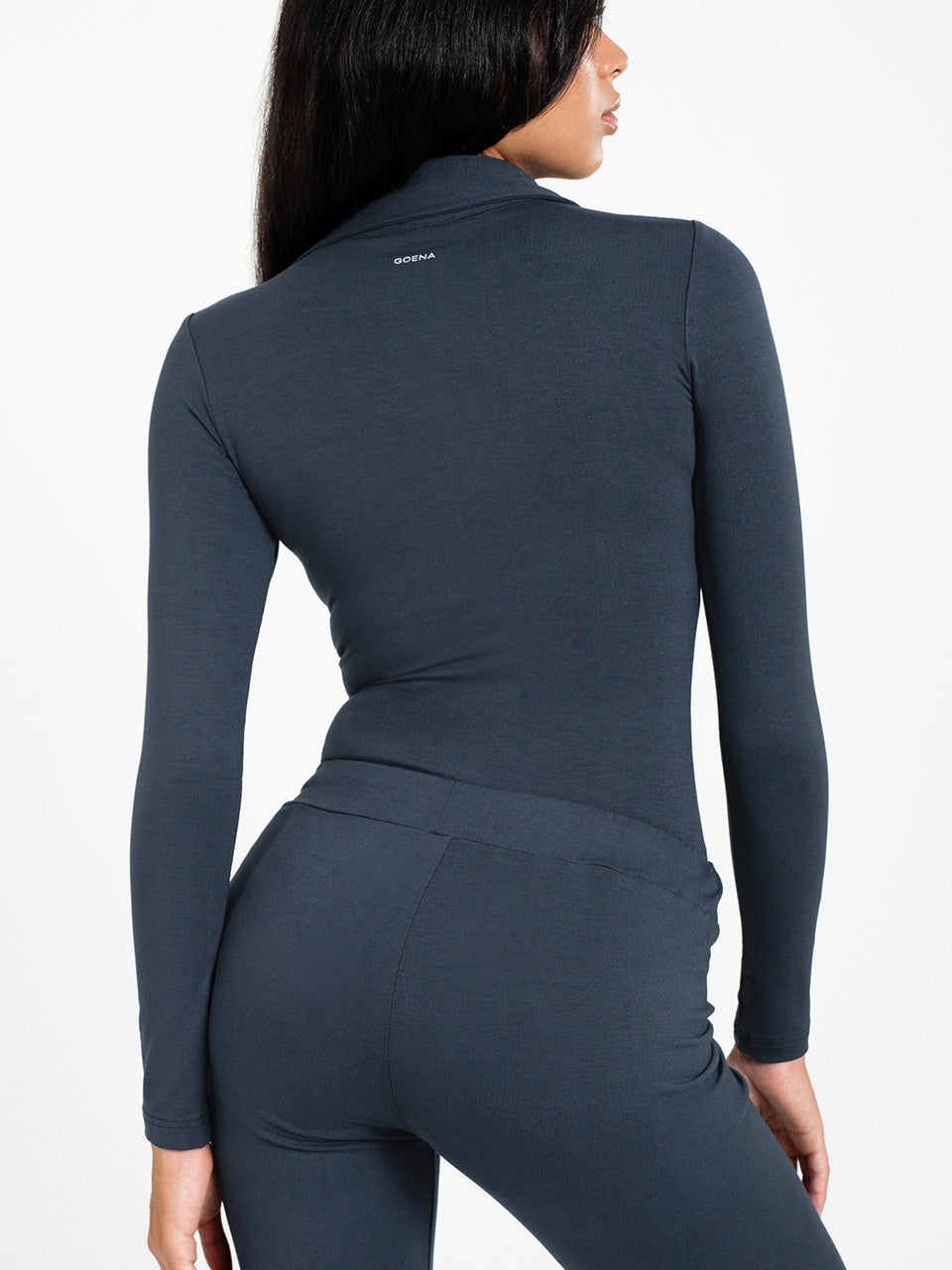Eve Zipper Polo Long Sleeve Bodysuit